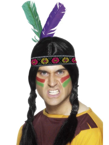 Native American Inspired Feathered Headband - NEW