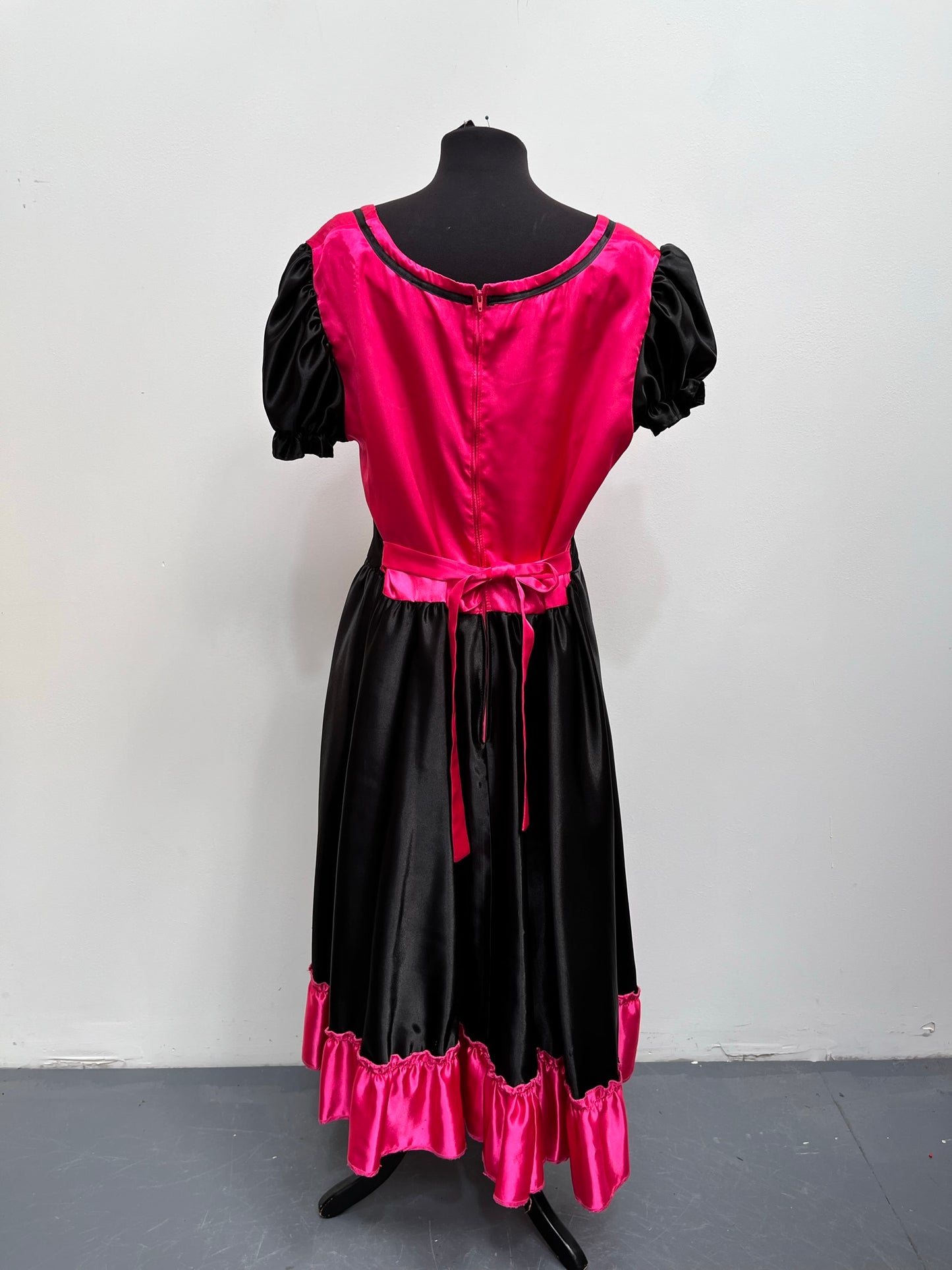 Moulin Rouge Pink Black Show Girl Saloon Girl Dress Size XL