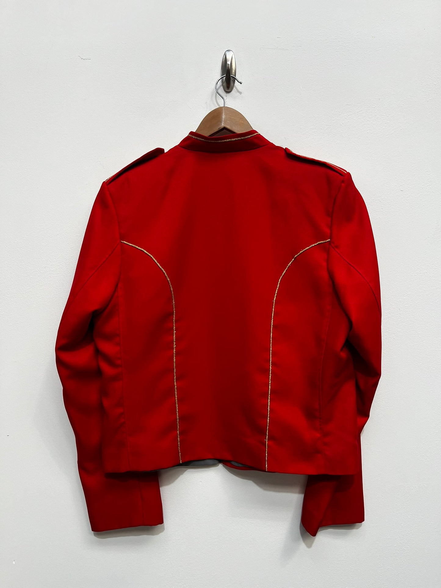 Red Uniform buttoned jacket Husaar Butler, Buttons Panto Musician Costume M/L