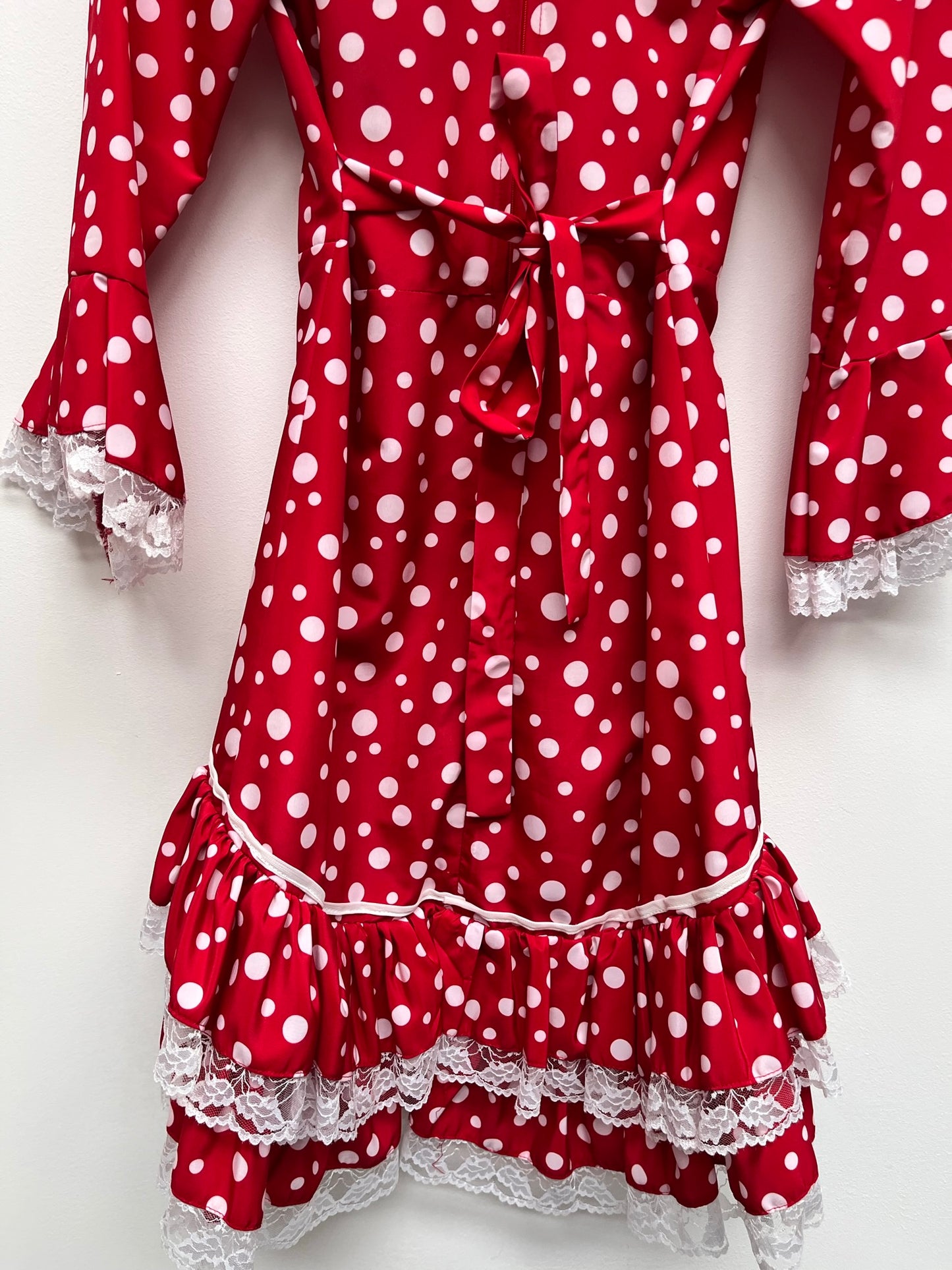 Childs Red and White Spanish Senorita Dress 12 years