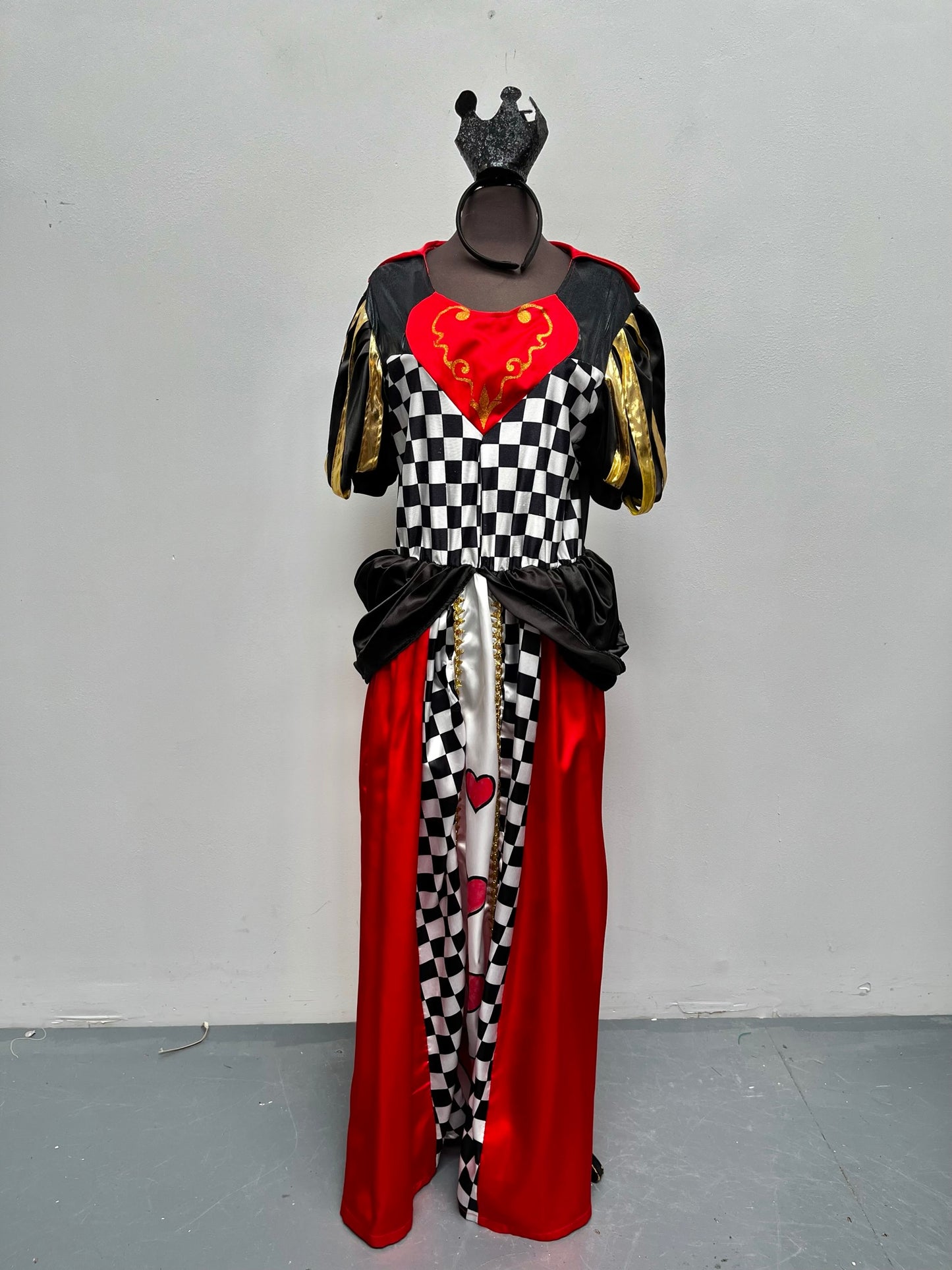 Ladies Long Queen of Hearts Dress Size 16 - Ex Hire