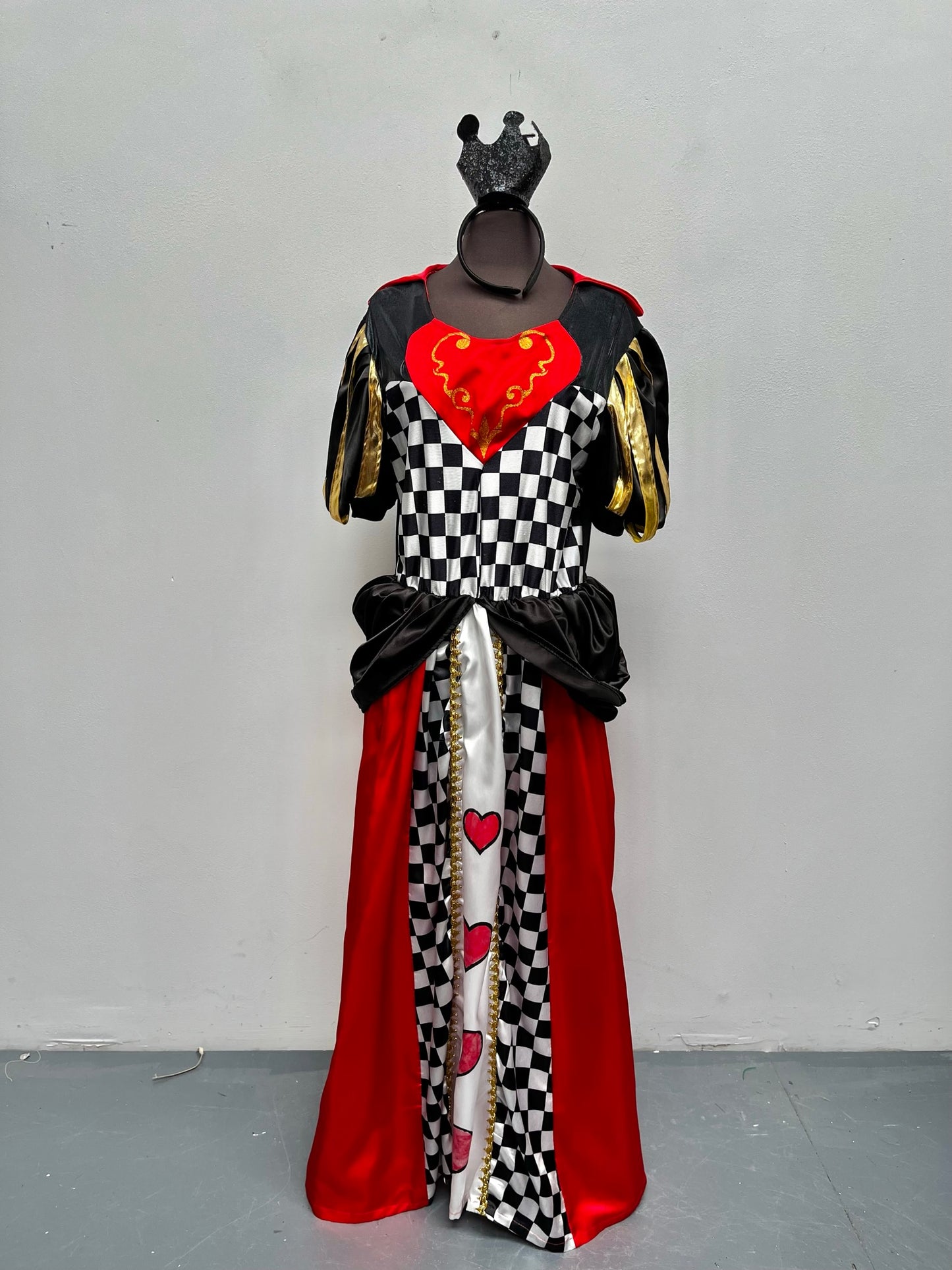 Ladies Long Queen of Hearts Dress Size 16 - Ex Hire