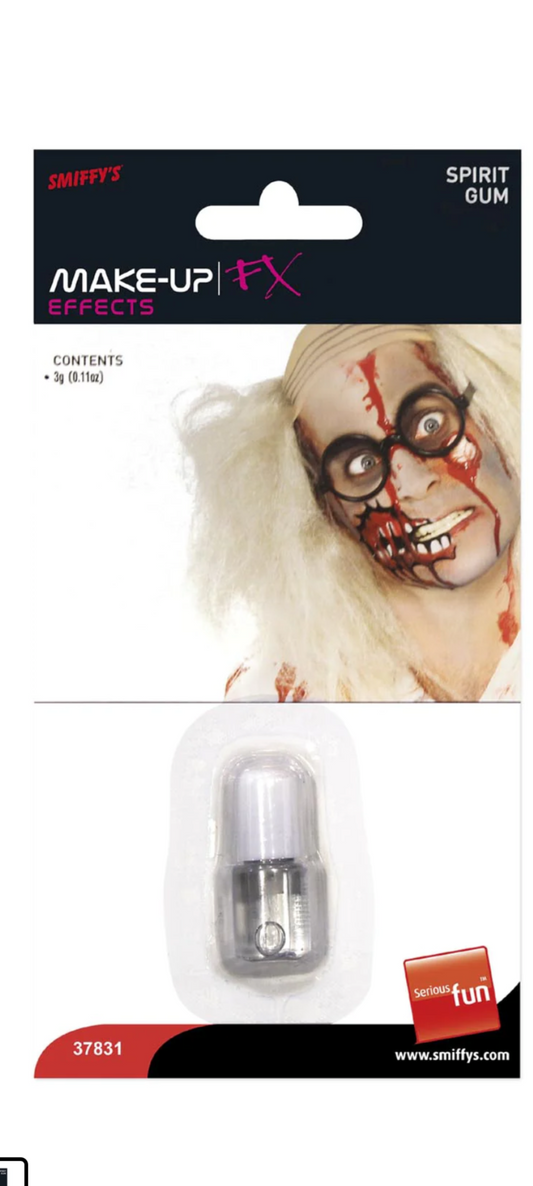 NEW Smiffys 37831 spirit Gum Adhesive Prosthetic Halloween Make Up FX