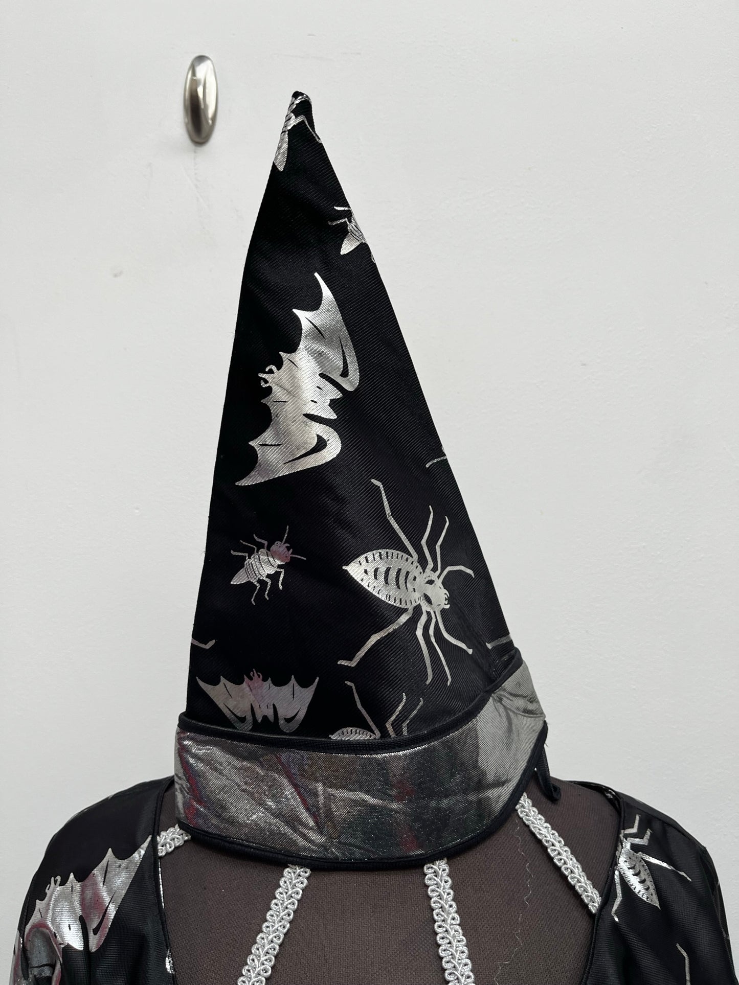 Halloween Witch Wizard Black Silver Dress Size 14 - Ex Hire Fancy Dress Costume