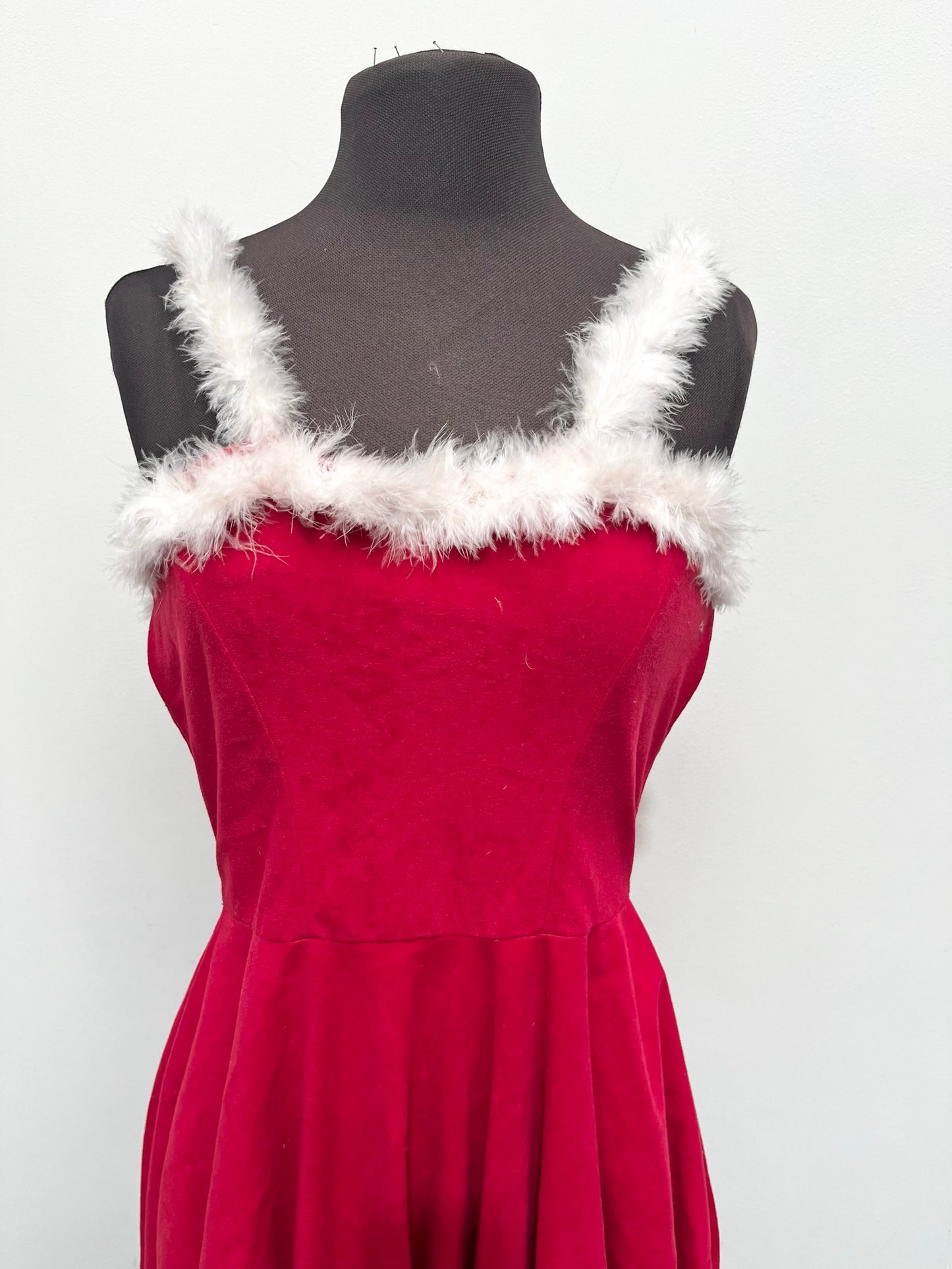 Red Mrs Claus Christmas Dress Size 8-10 Modified - Ex Hire