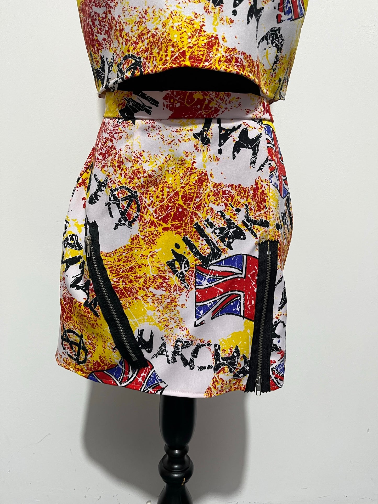 80s style Graffiti Punk 2 piece outfit - Ex Hire
