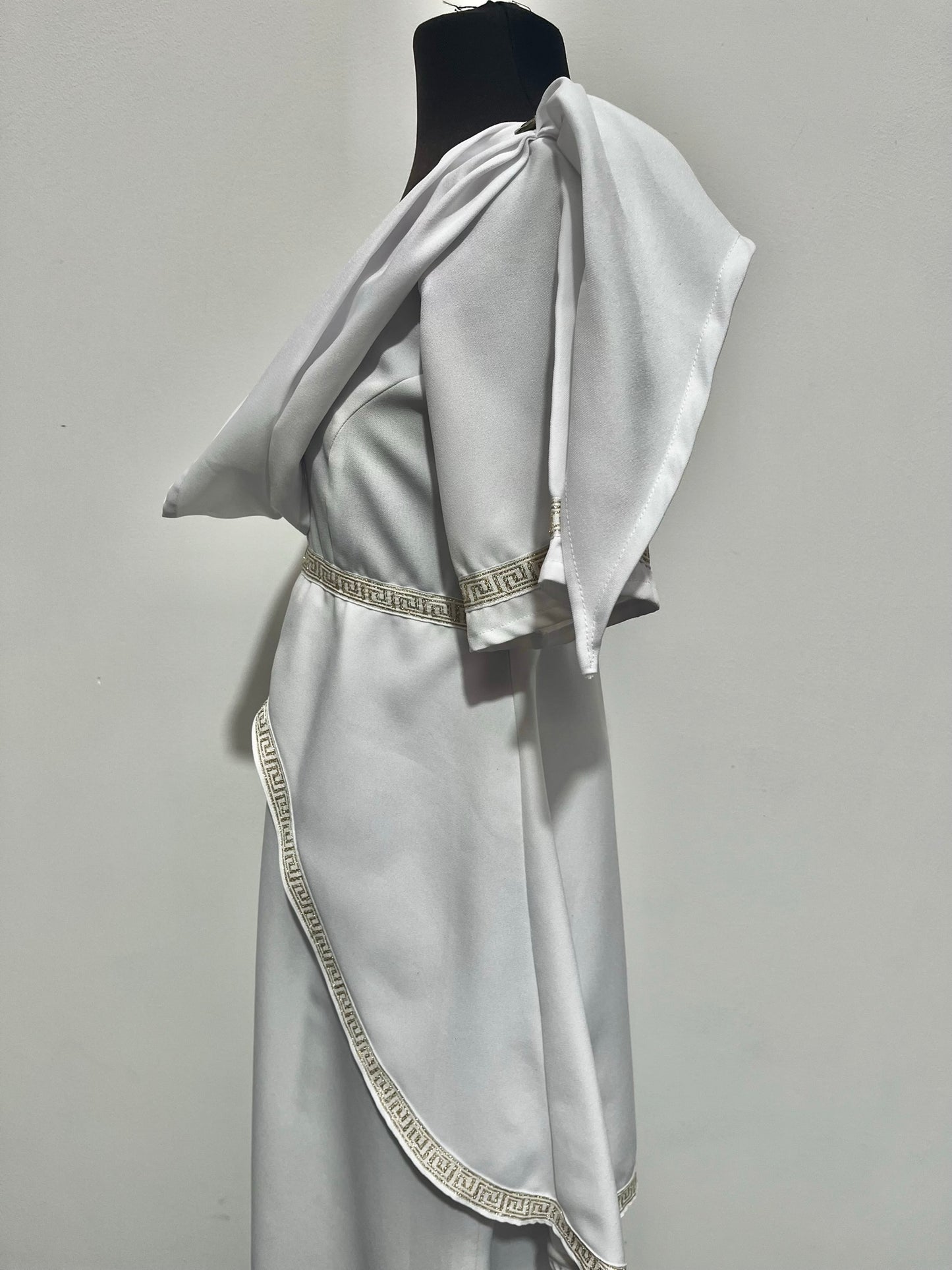 White Grecian Dress Size Small Roman/Greek - Ex Hire