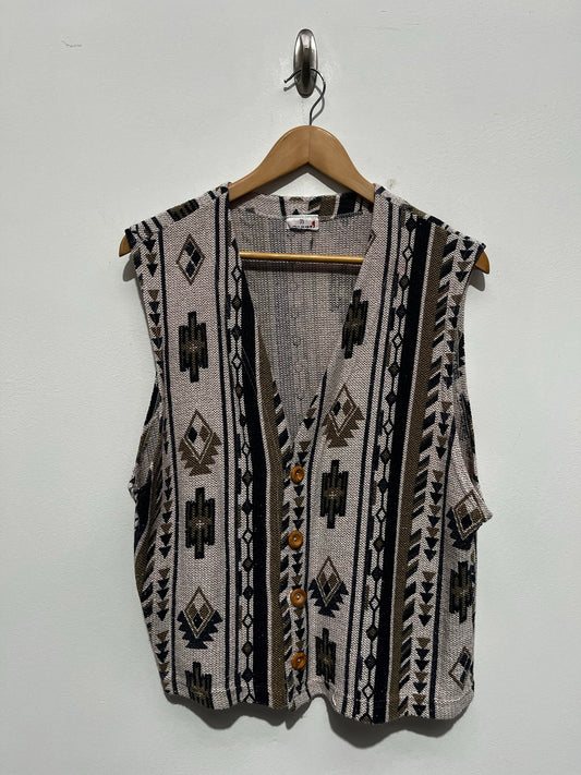 Vintage Aztec style Hippie knit waistcoat Size M/L - Ex Hire