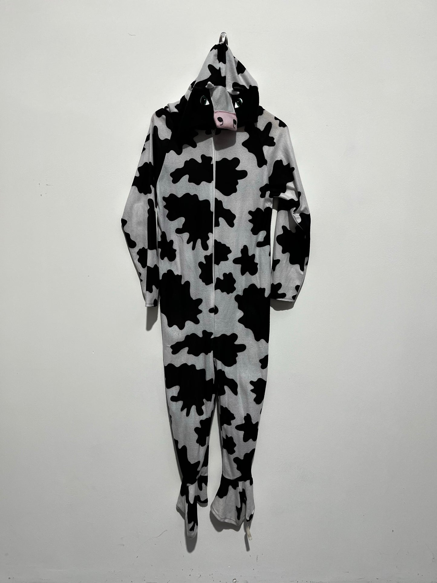 Black White Cow Costume One piece Size 10-12 - Ex Hire