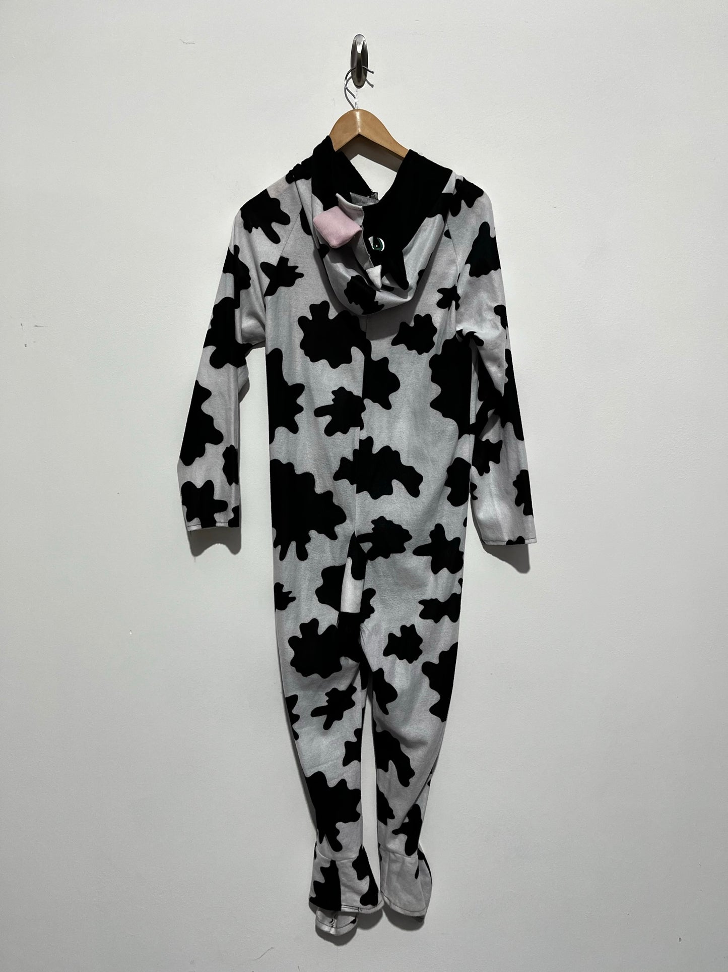 Black White Cow Costume One piece Size 10-12 - Ex Hire