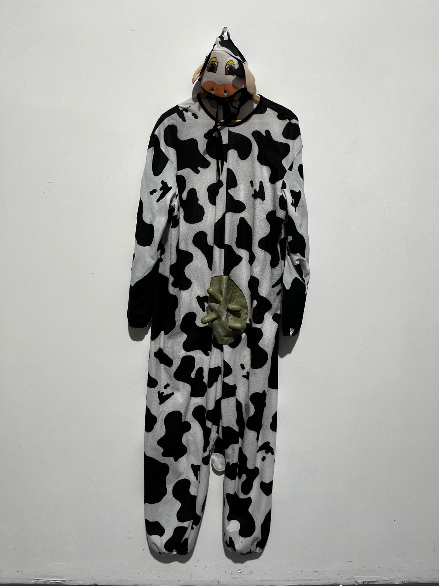 Black White Cow Costume Standard Size - Ex Hire