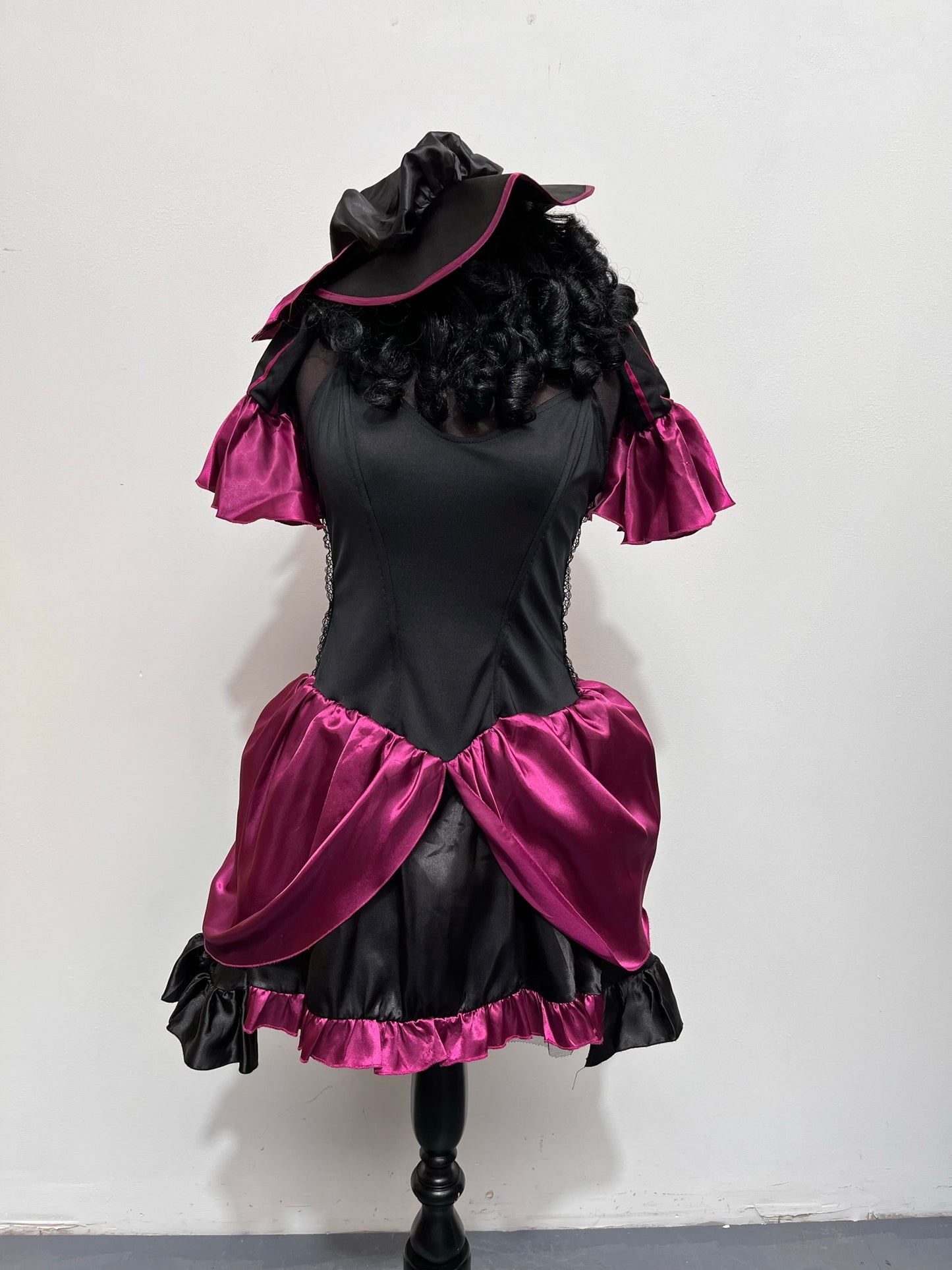 Purple Black Show Girl/Saloon Girl/Sexy Prairie Girl Size 12-14