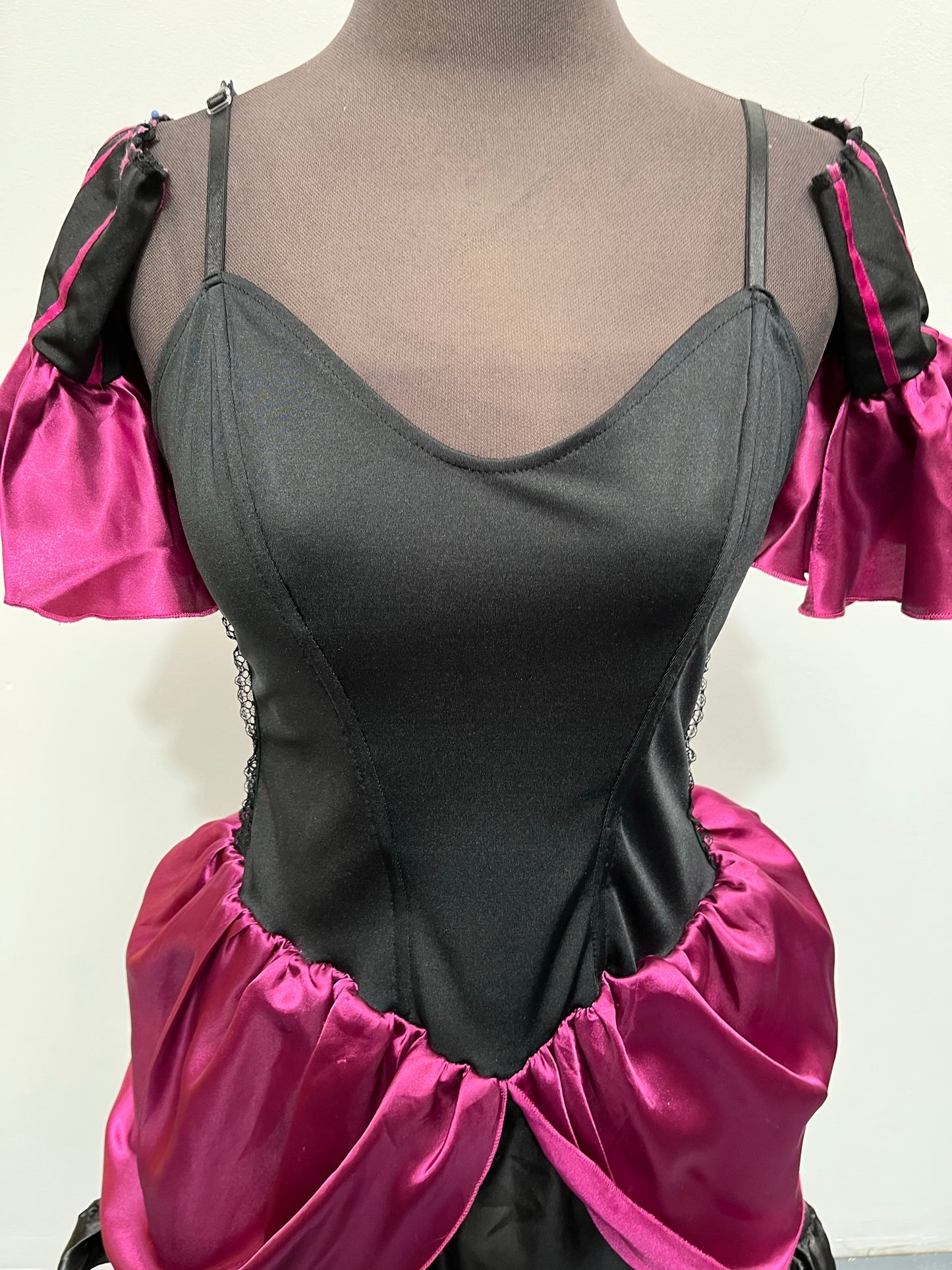 Purple Black Show Girl/Saloon Girl/Sexy Prairie Girl Size 12-14