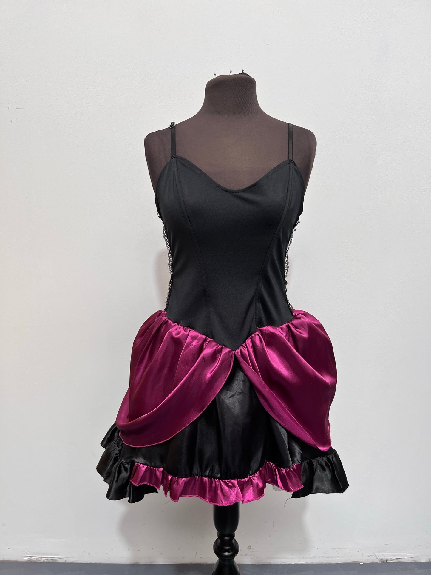 Purple Black Show Girl/Saloon Girl/Sexy Prairie Girl Size 12-14