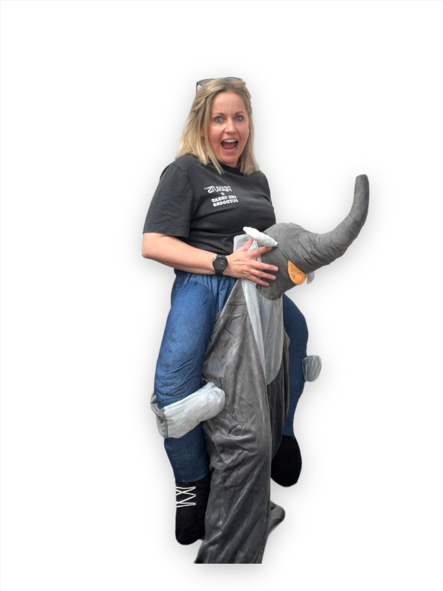 Piggyback Novelty Elephant Costume Fancy Dress Ex Hire Funny Carry Me Ride On