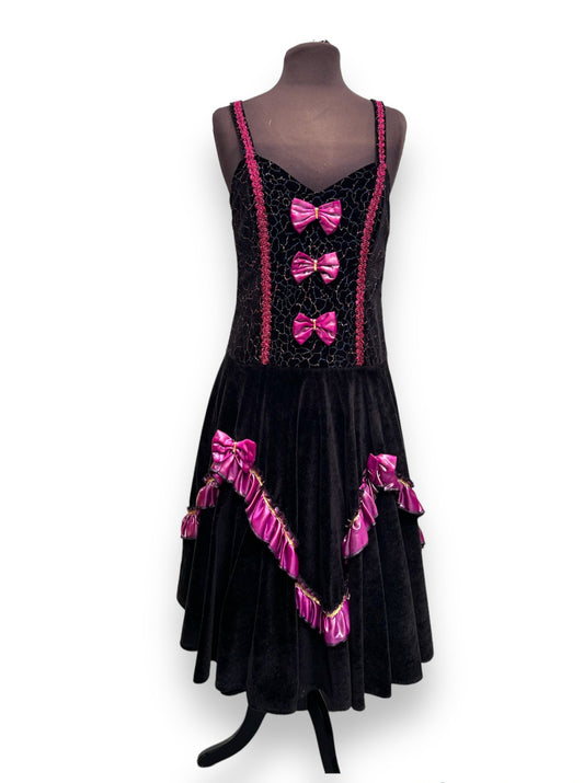 Moulin Rouge Black Pink Show Girl Saloon Girl Dress Size Small