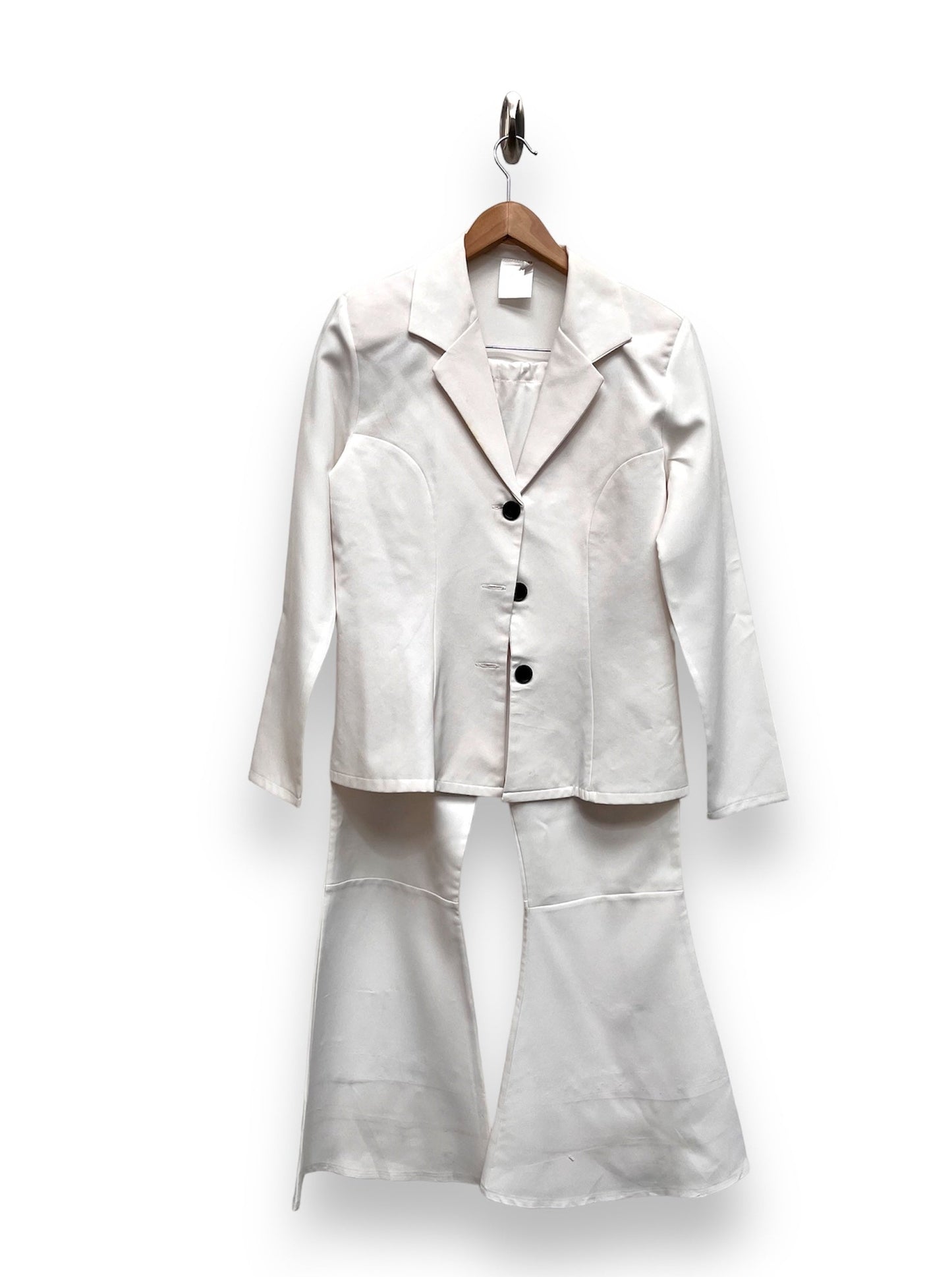 1970s White Flared Suit Charlies Angels Marked