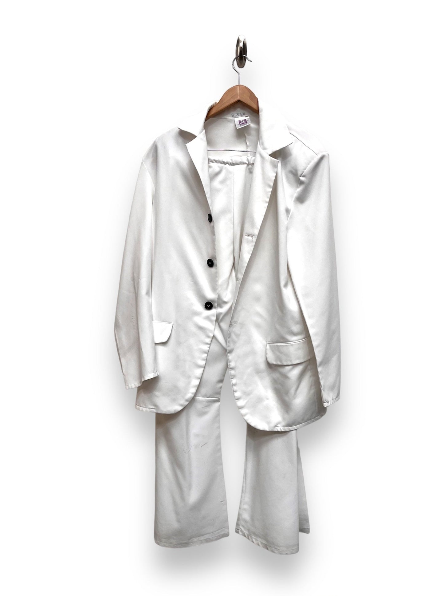 Men's 1970s Saturday Night Fever style Flared White suit Size XL EUR 54