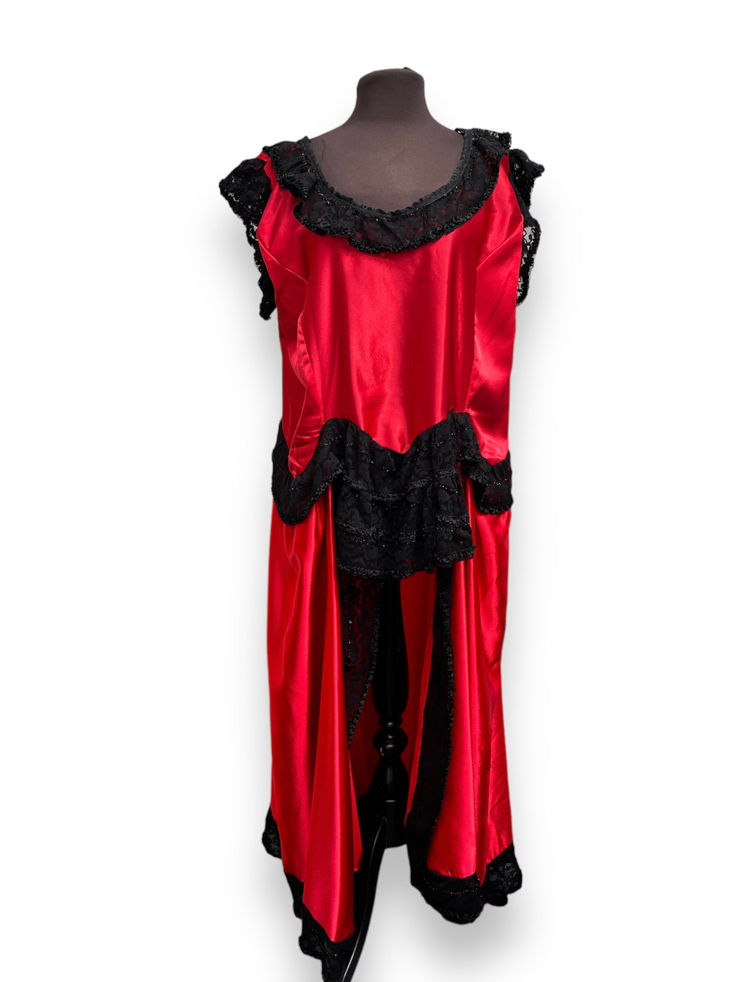 Moulin Rouge Red black Show Girl Saloon Girl Dress Plus Size