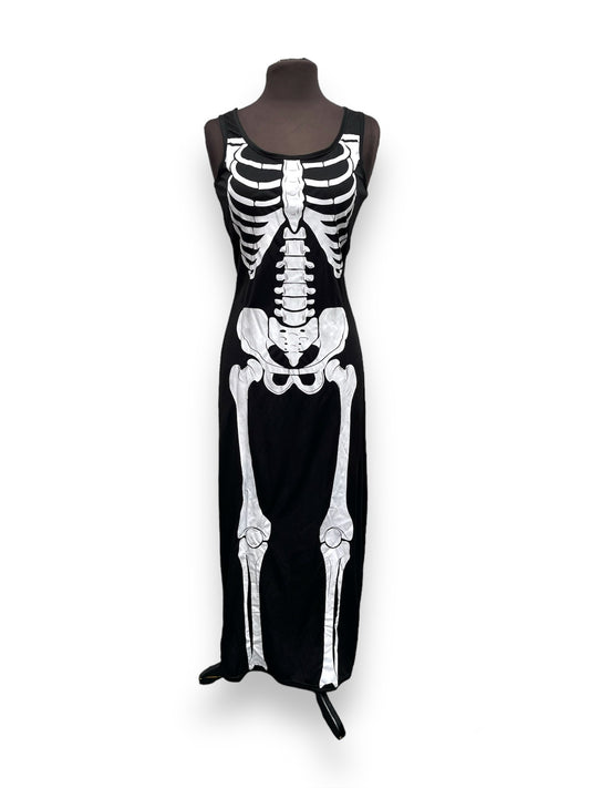 Halloween Skeleton Dress Size S/M - Ex Hire Fancy Dress Costume