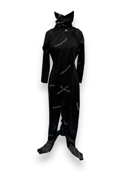 Black Halloween cat suit Outfit - Size 12-14 - Ex Hire Fancy Dress Costume