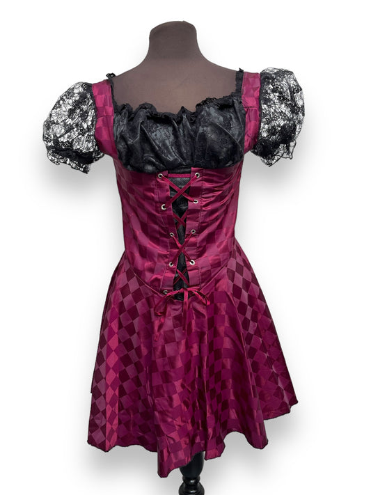 Rubies Burgundy Black Maid/Wench Outfit Size XS - Ex Hire