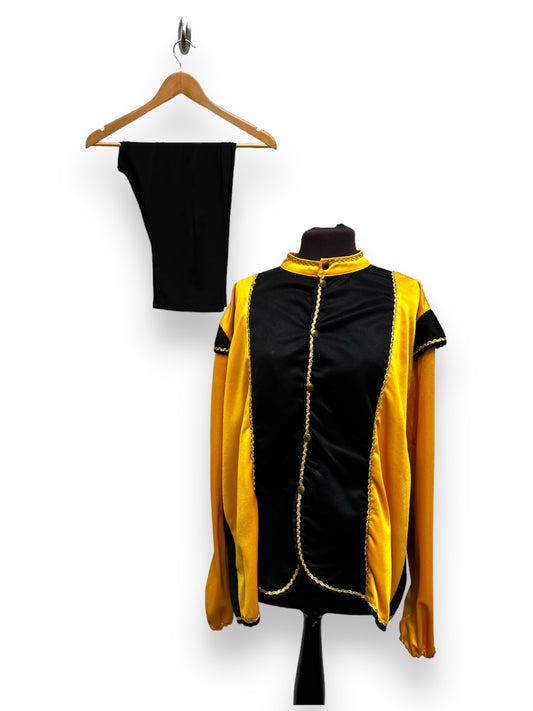 Yellow Black Panto Prince Costume Size XL/2XL - Ex Hire