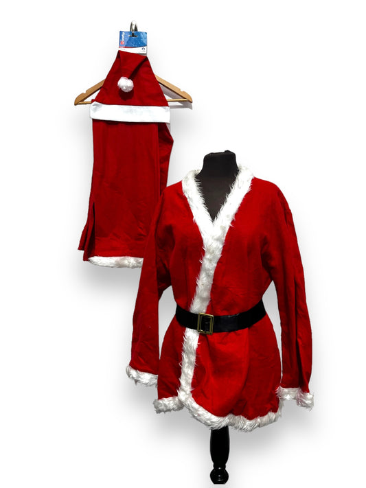 Budget Red Felt Santa Suit Medium - Ex Hire