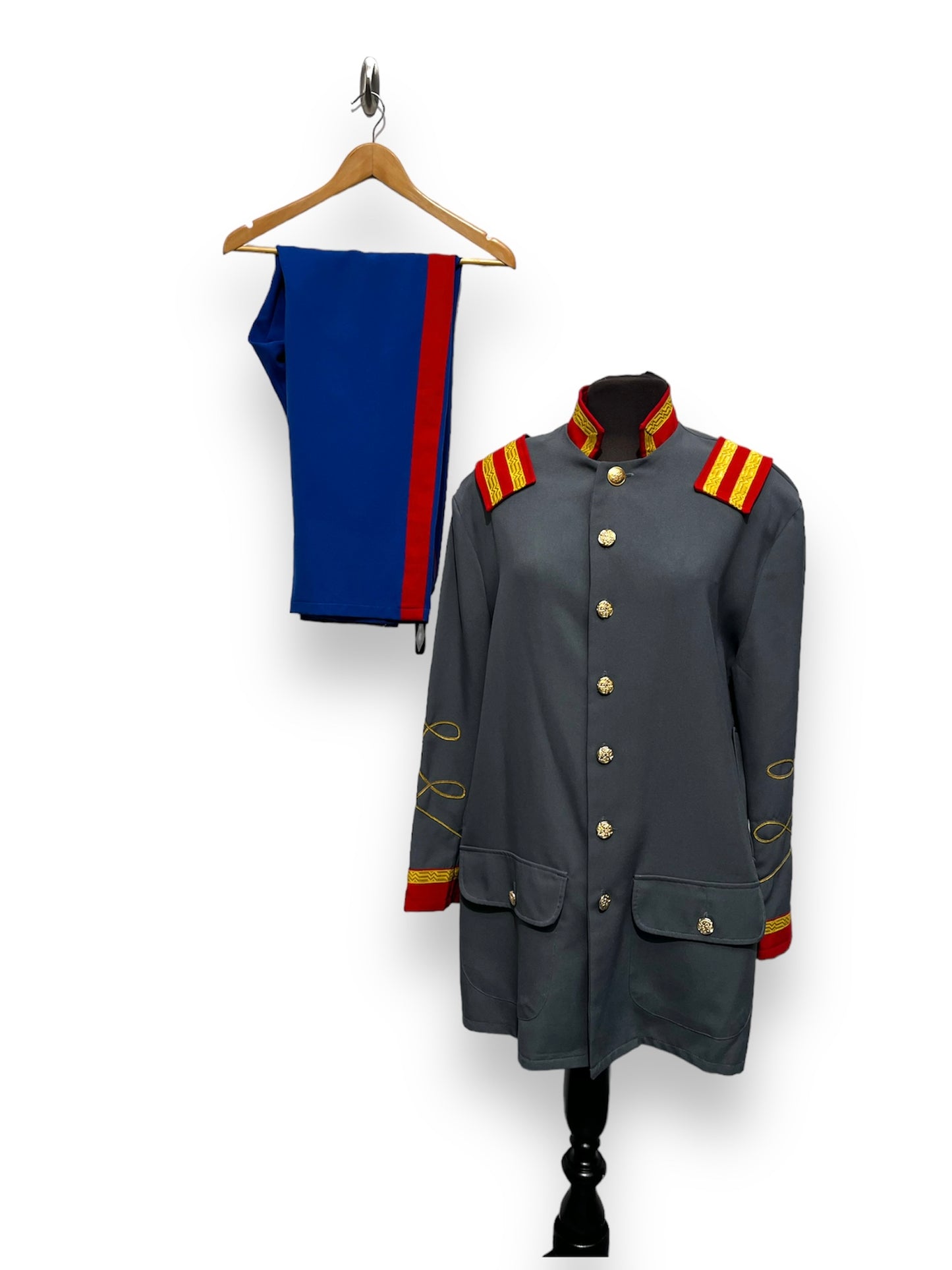 Grey Blue Civil War Confederate Uniform Medium - Ex Hire