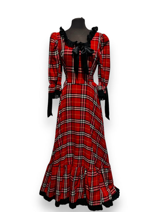 Victorian Style Tartan Scottish Lady Size Large - Ex Hire