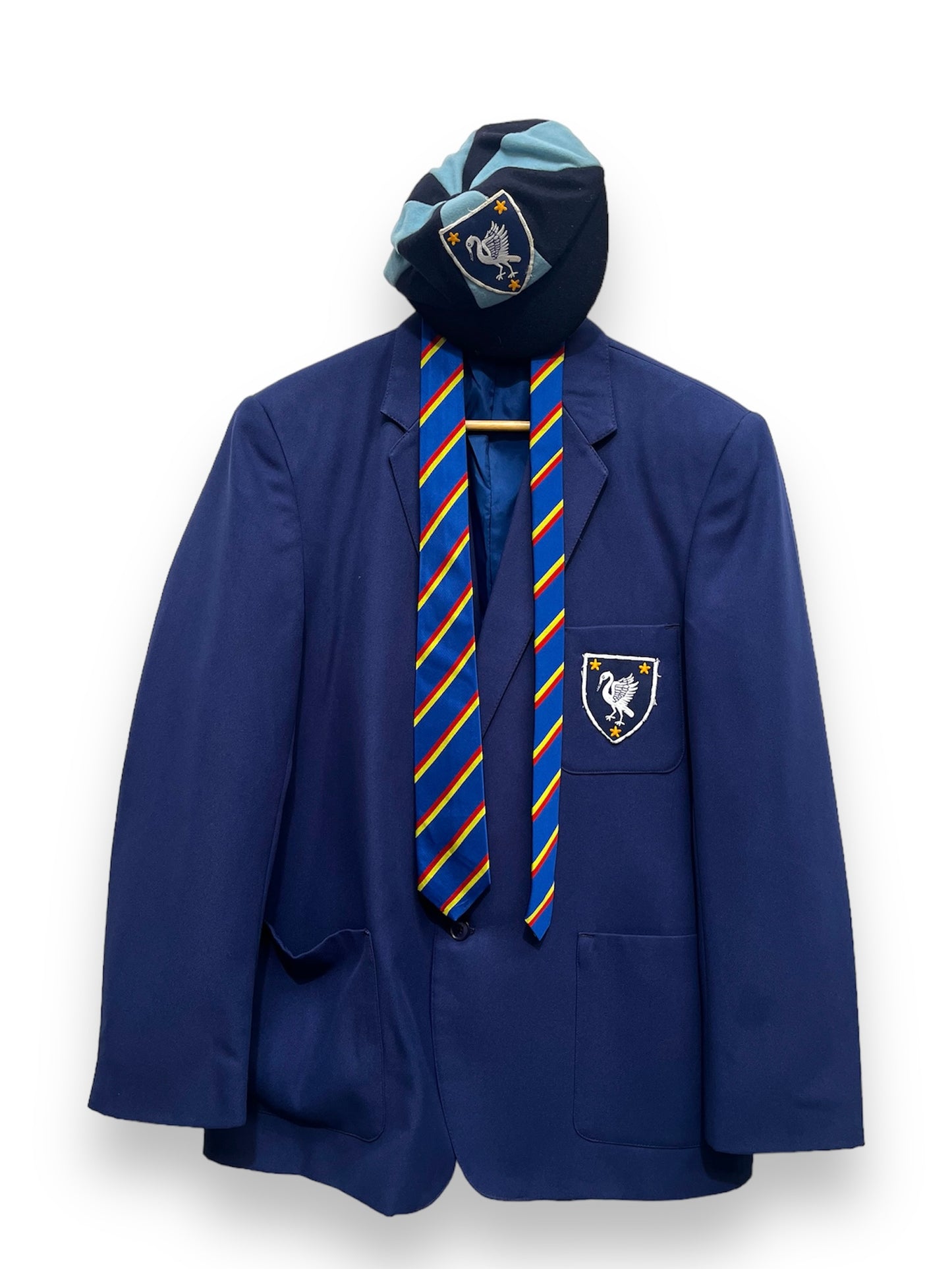 Blue School Blazer with tie and cap - Ex Hire