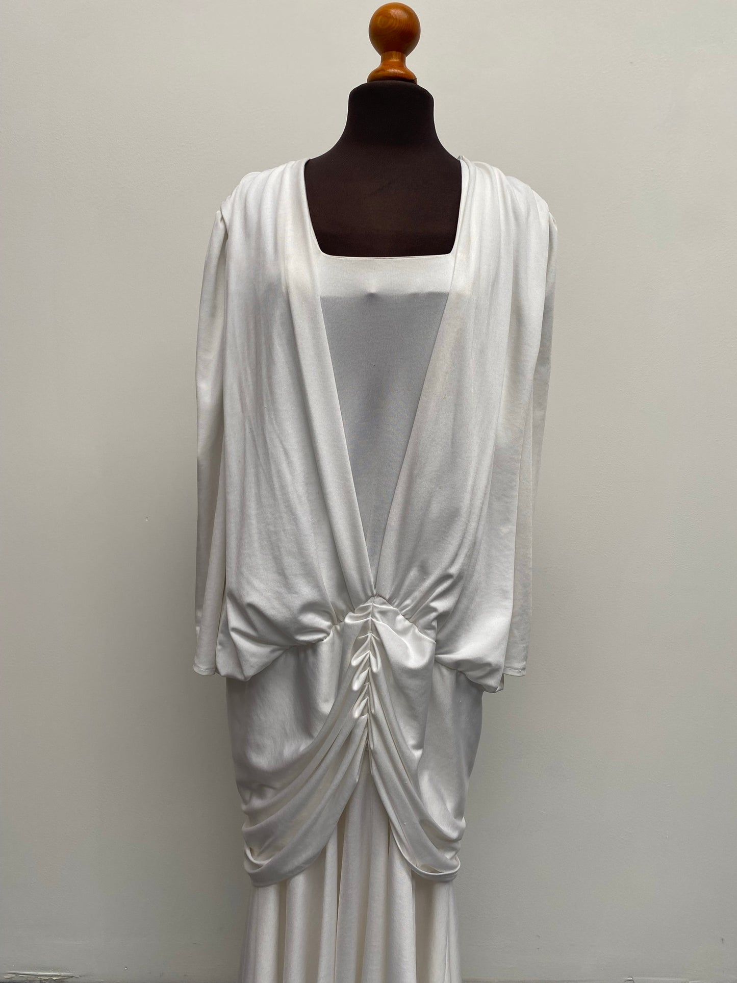 Vintage 1920s style white drop waist dress Size 18/20 - Vintage Clothing