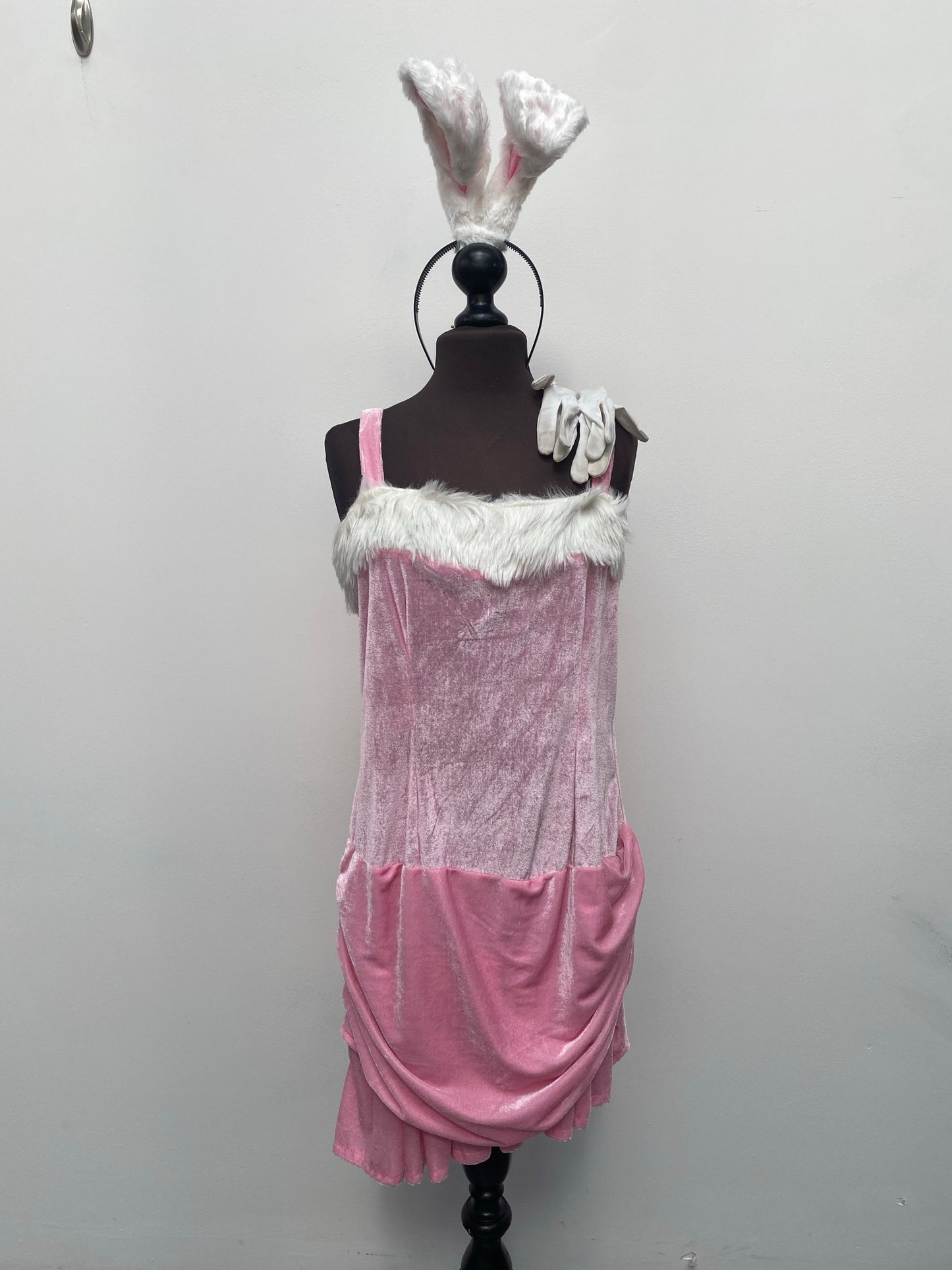 Adults Pink Bunny Rabbit Dress Size 12 Easter Costume - Ex Hire Fancy Dress