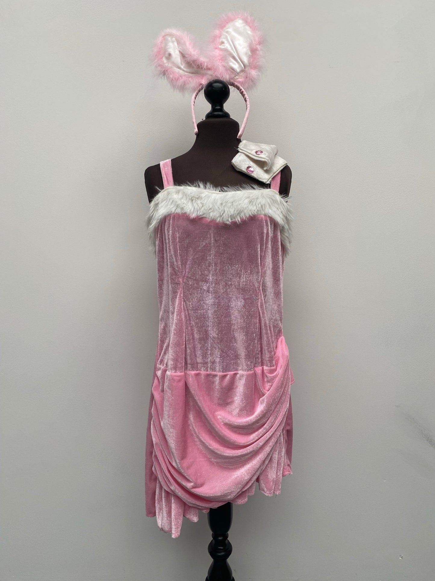 Adults Pink Bunny Rabbit Dress Size 14 Easter Costume - Ex Hire Fancy Dress