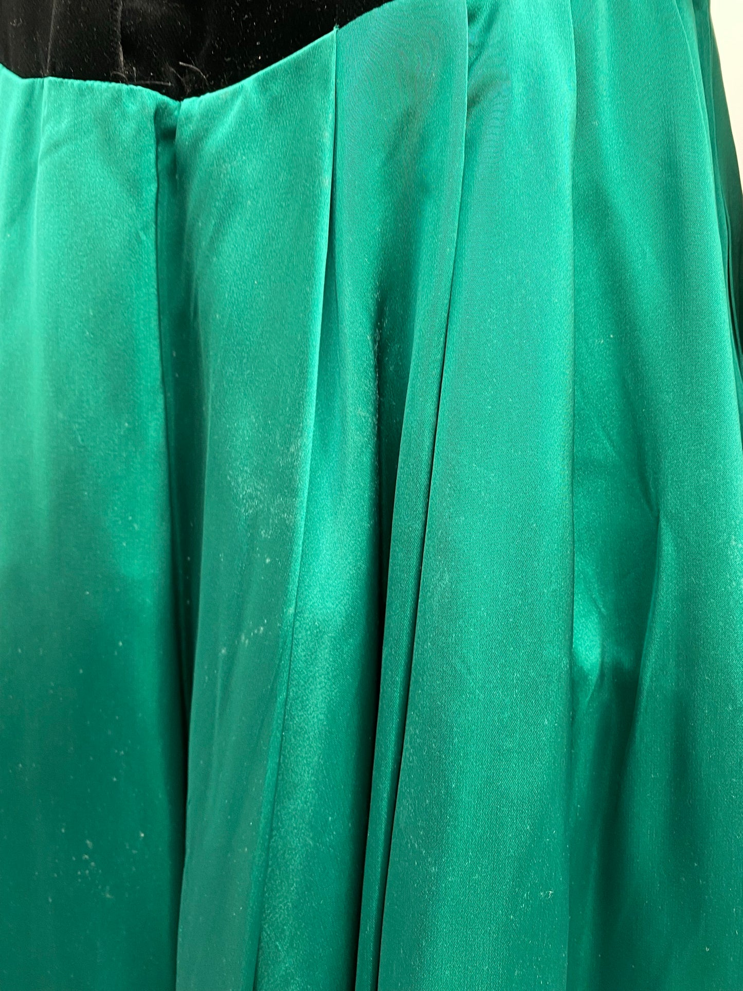 Vintage Black Velvet & Green Laura Ashley Dress size 12