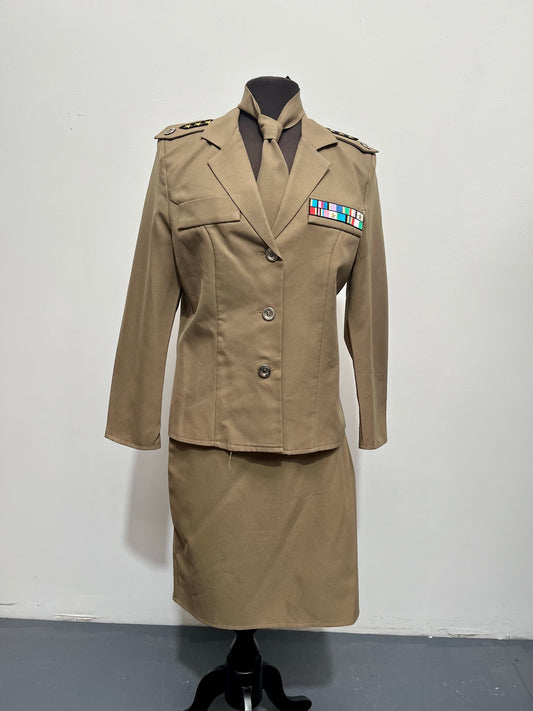 Ladies Beige Fancy Dress 1940s American GI Uniform with tie NO hat Size Medium - Ex Hire Fancy Dress Costume Uniforms