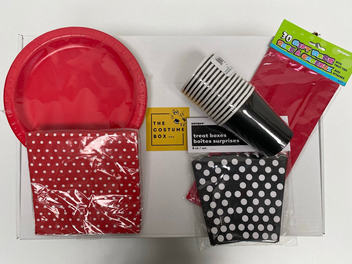 Celebrations Party Essentials Pack Red Black Spotted