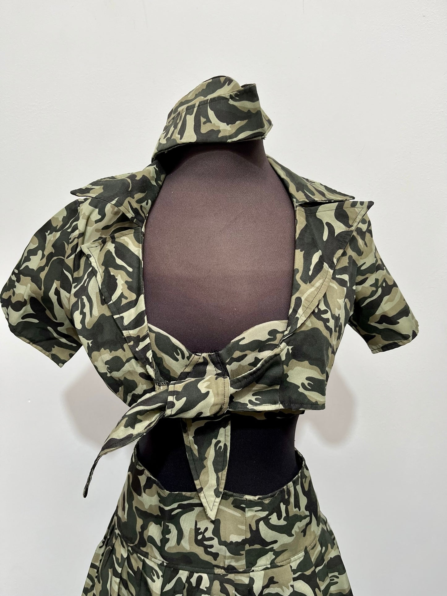 Camouflage Sexy Army Girl 4 Piece Costume Size Small 8-10 - Ex Hire Fancy Dress Costume