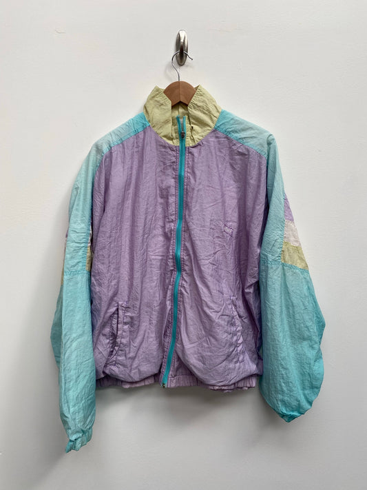 Vintage 80s Lilac, blue & yellow shell Suit Jacket Size XXL - Festival Wear