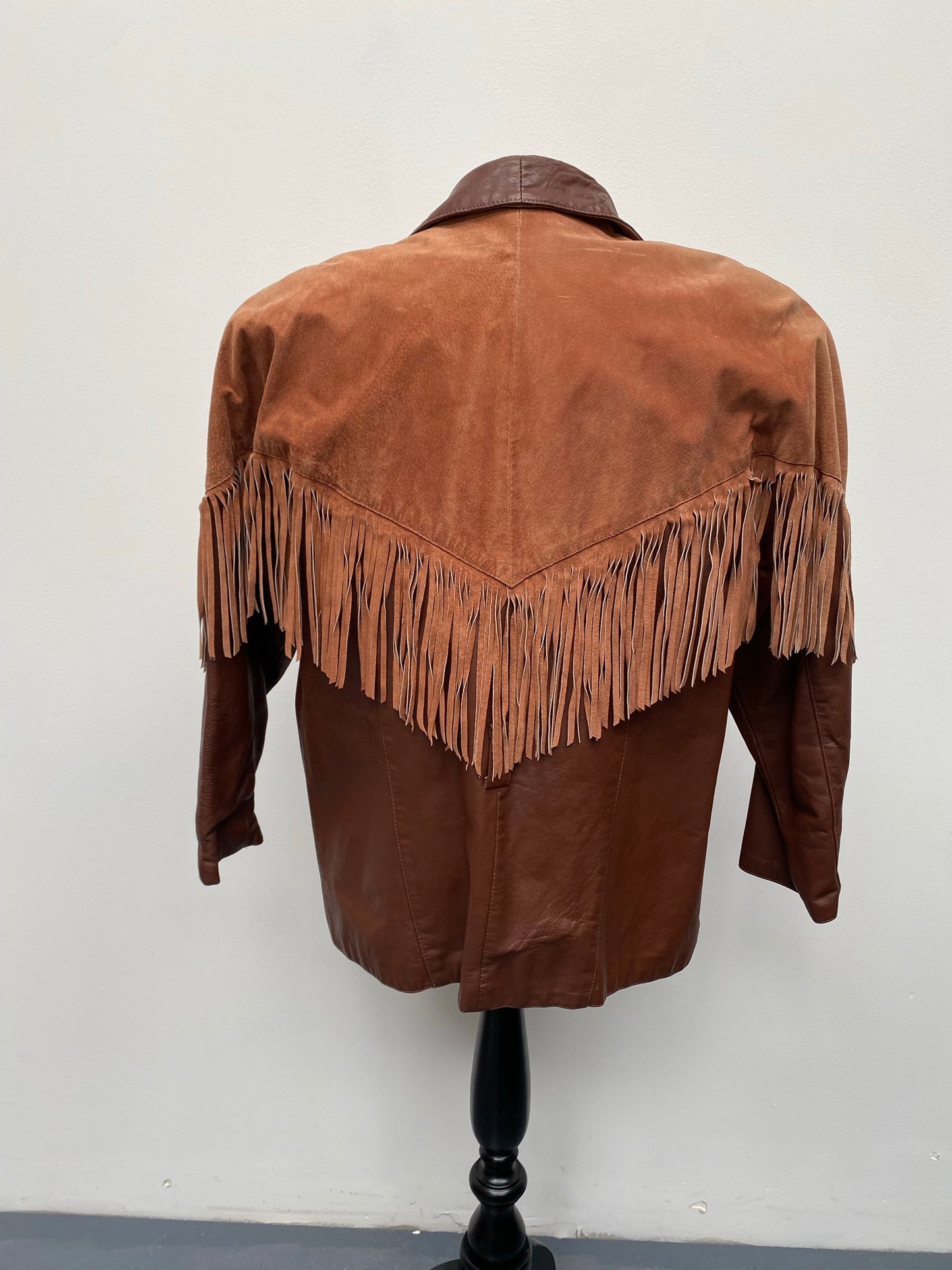 Vintage Brown Suede Cowboy Jacket Size Medium/Large Wild West - Ex Hire Fancy Dress