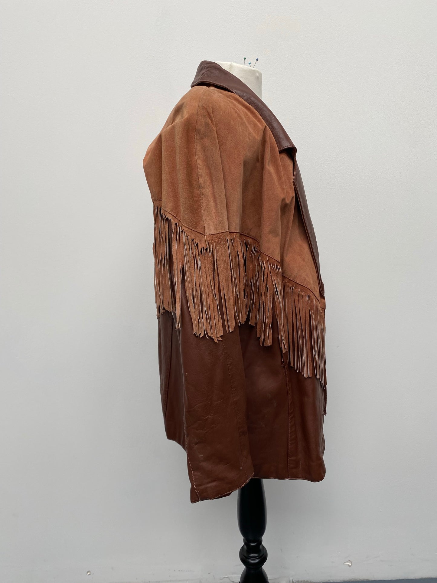 Vintage Brown Suede Cowboy Jacket Size Medium/Large Wild West - Ex Hire Fancy Dress