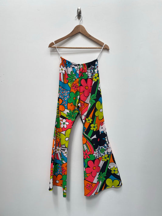 70s style psychedelic flared trousers Age 14/15 years - Ex Hire Fancy Dress Costumes