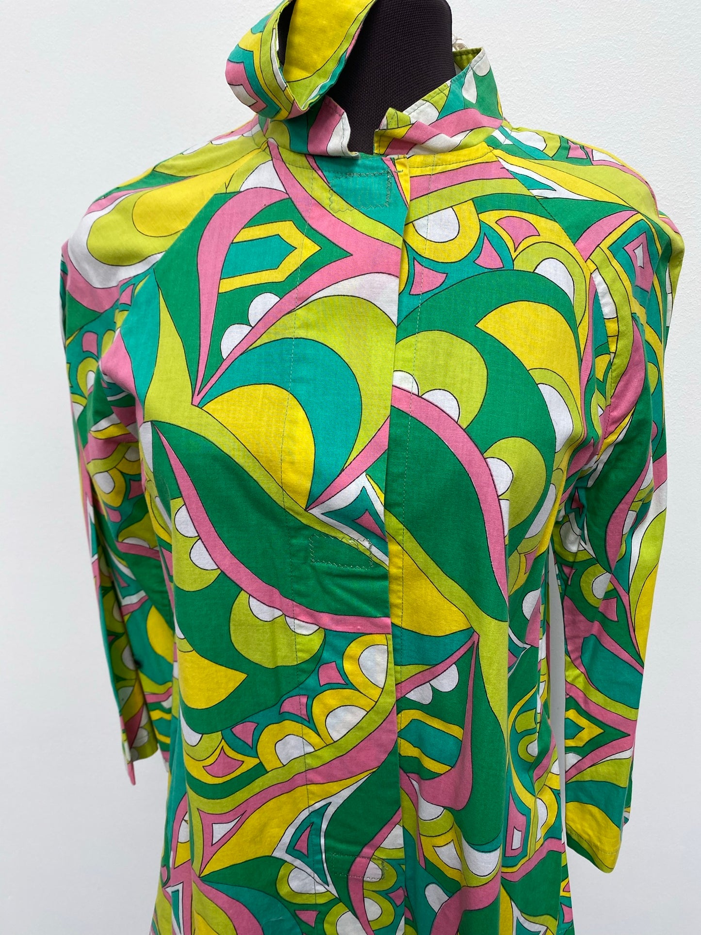Ladies 70s style Pop Multi Coloured Shirt Small/Medium - Ex Hire Fancy Dress Costumes