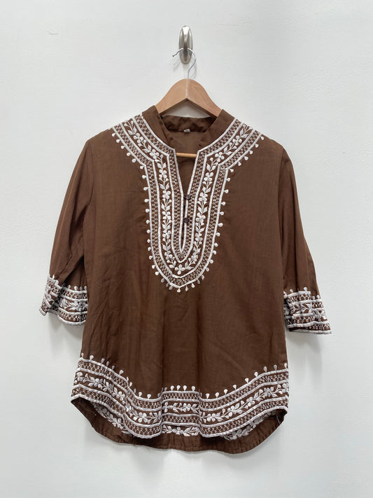 Brown Indian Lady Top Size 14 - Vintage Clothing/Ex Hire Fancy Dress Costume