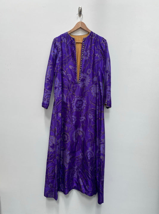 Vintage Purple layered Kaftan One size - Vintage Clothing