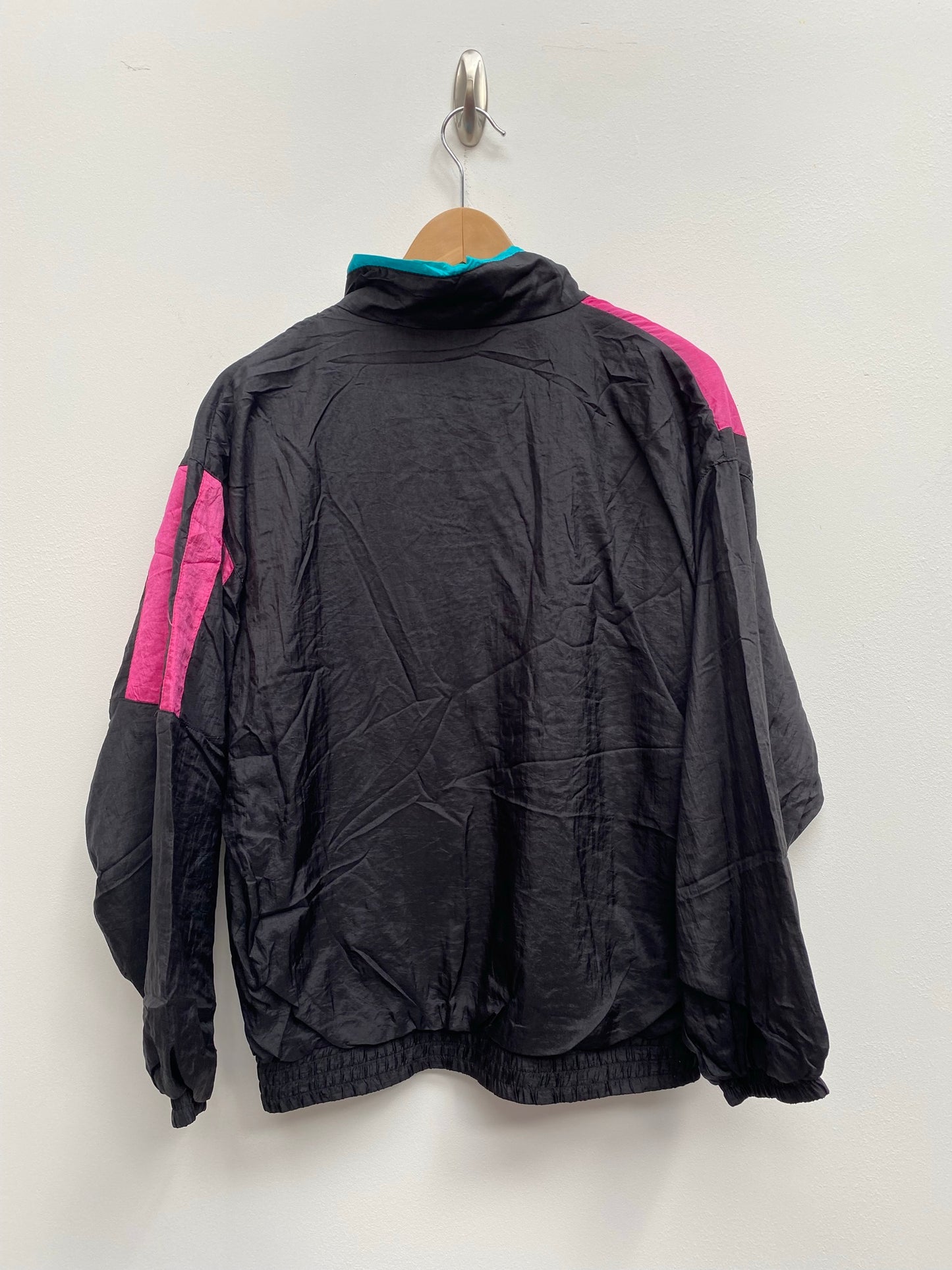 Vintage 80s Black, Pink, Blue shell jacket Size Medium - festival wear