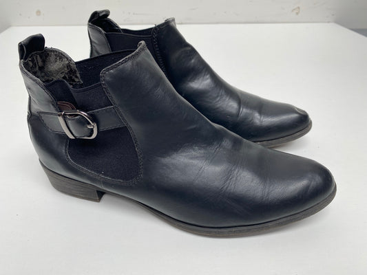 Unisex Black Ankle Boots Size 44 (9 1/2) - Ex Hire Fancy Dress