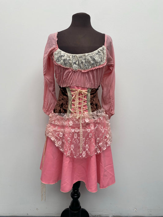 Adults Short Pink Wench Dress Size 10 - Ex Hire Fancy Dress