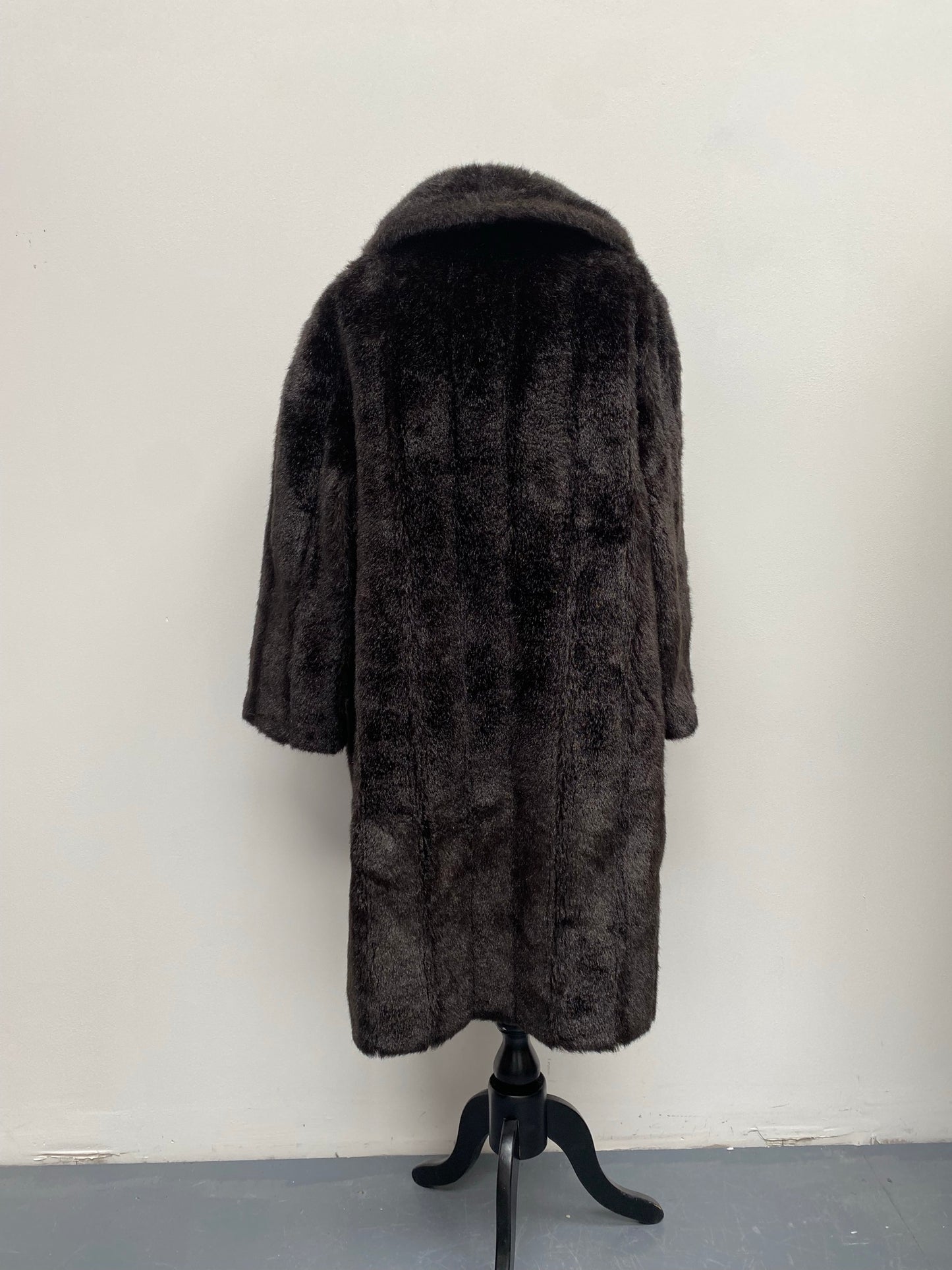 Vintage Faux Fur Dark Brown 1920s style Coat - Ex Hire Fancy Dress Costume