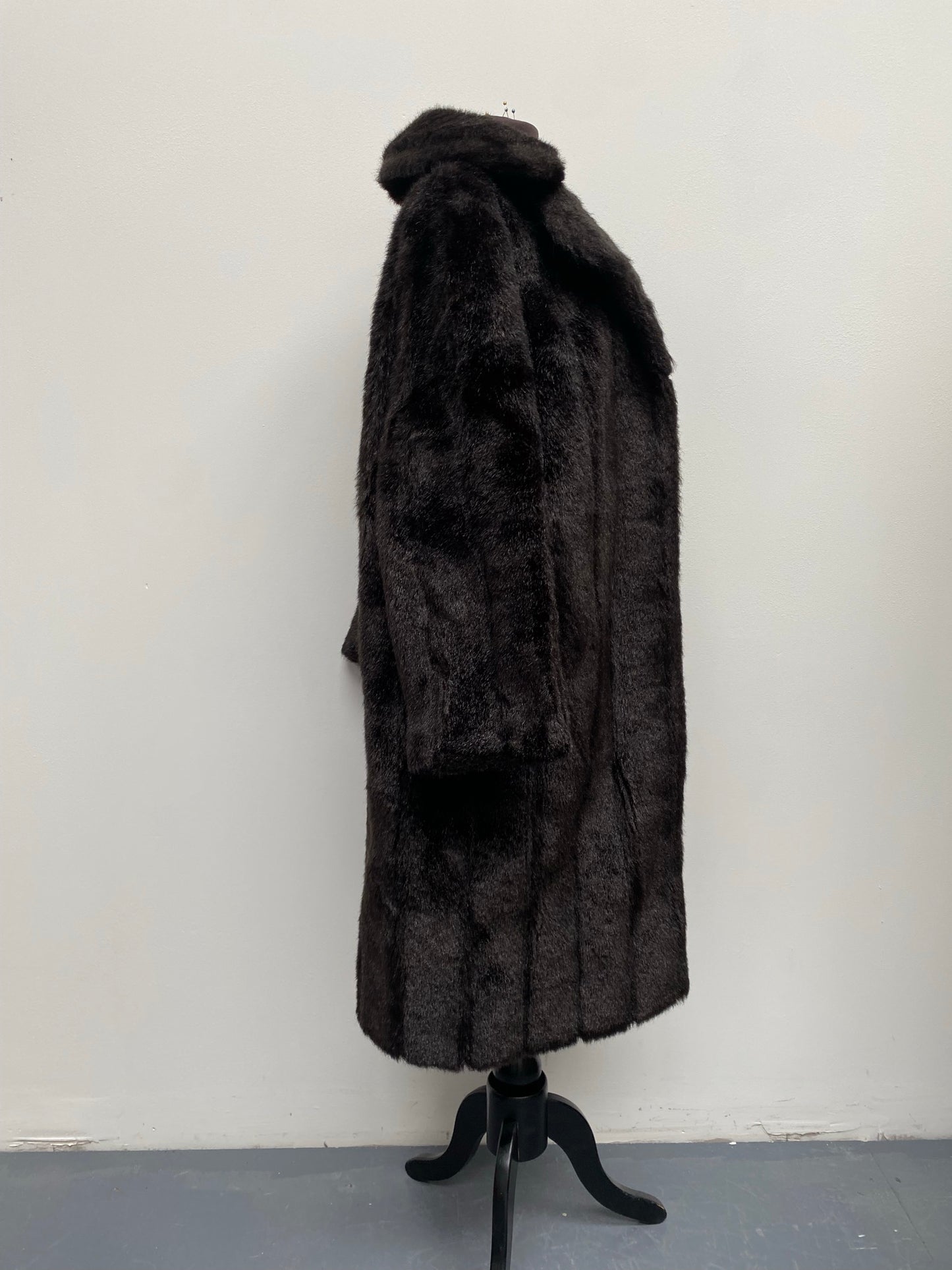 Vintage Faux Fur Dark Brown 1920s style Coat - Ex Hire Fancy Dress Costume